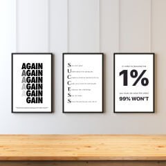 Plan - Trade - Profit 3'lü Motivasyon Poster Seti - Açık Tema (ÇERÇEVESİZ)