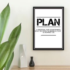 Plan Motivasyon Posteri - Açık Tema (ÇERÇEVESİZ)