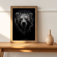 Black & White Bear Posteri (ÇERÇEVESİZ)