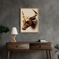 Vektörel Boğa Posteri (ÇERÇEVESİZ)