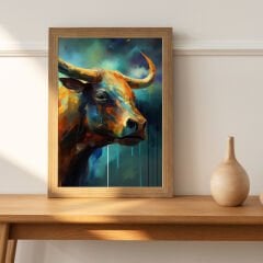 Water Drop Bull Posteri (ÇERÇEVESİZ)